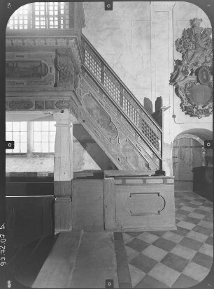 Reichenbach/O.L. Johanneskirche (Wiederaufbau 1674). Logenbau