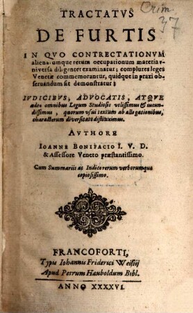 Tractatus de furtis