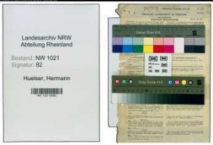 Entnazifizierung Hermann Huelser , geb. 08.07.1888 (Kaufmann)