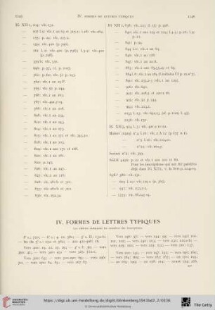 IV. Formes de lettres typiques