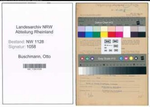 Entnazifizierung Otto Buschmann , geb. 22.06.1895 (Polizist)
