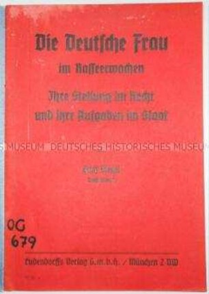 Nationalsozialisitische Schrift über die Rolle der Frau im Dritten Reich