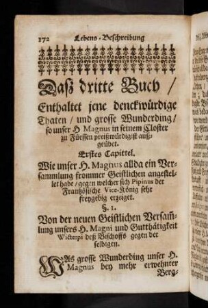 172-182, Erstes Capittel
