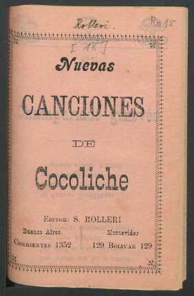 Nuevas canciones de Cocoliche