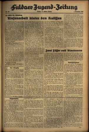 Zweite Ausgabe vom Donnerstag, den 02. September 1937.