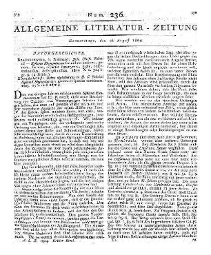 [Sammelrezension dreier schwedischer Staatshandbücher] Rezensiert werden: 1. Sveriges Krigs- och Civil-Calender. För året 1804 Stockholm: Lindh 1804 2. Hof-Calender. För året 1804. Utg. ... af Vetenskabs Academie. Stockholm: Lindh 1804 3. Stockholms Stats-Calender. För året 1804. Stockholm: Lindh 1804