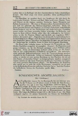 Romanischer Apostelbalken