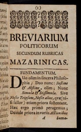 1-156, Breviaruium Politicorum