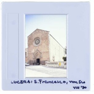 Lucera, Basilica santuario di San Francesco Antonio Fasani : Hauptfassade