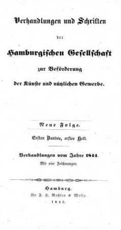 Ersten Bandes, erstes Heft.
