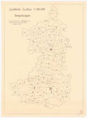 Landschaftsplan, Luckau: Gemarkungsgrenzen 1:100000