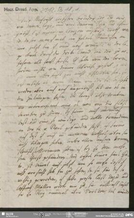 Eigenh. Brief von Charlotte Ernst an August Wilhelm von Schlegel mit NS von Ludwig Emanuel Ernst, Pillnitz, 15.07.1804