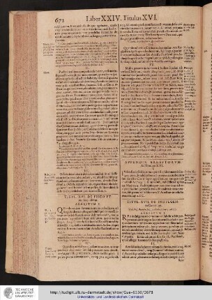 Liber XXIV. Titulus XVI.
