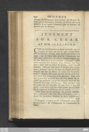 Jugement Sur Cesar Et Sur Alexandre.