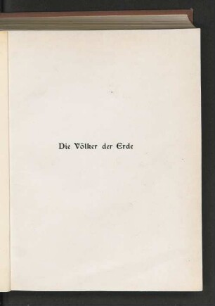 Abt. 1, Bd. 2: Die Erde in Einzeldarstellungen