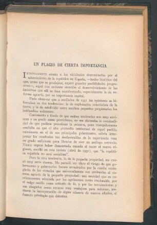 Un plagio de cierta importancia