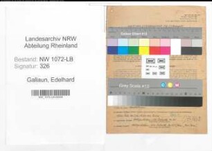 Entnazifizierung Edelhard Gallaun , geb. 11.11.1905 (Regierungsassistent)