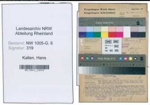 Entnazifizierung Hans Kallen , geb. 05.01.1901 (Direktor)