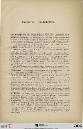Handschriften (Nr. 1-79)