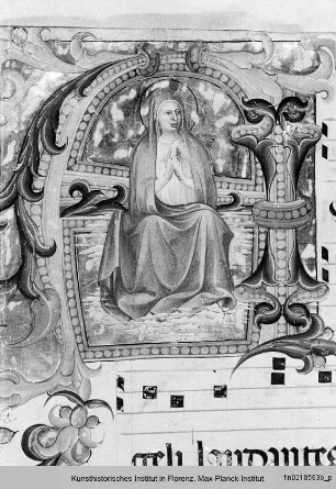 Antiphonar? : Initiale A mit betender Maria