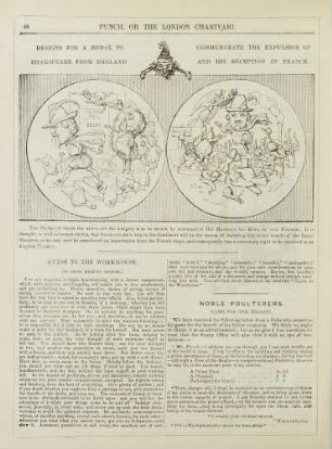 Designs for a medal to commemorate the expulsion of Shakespeare from England and his reception in Frankreich