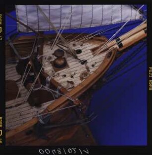 Vollmodell der norwegische Brigantine "Leon", 1880, Maßstab 1:50, Detailansicht