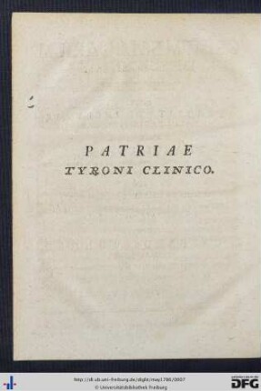 Patriae Tyroni Clinico.