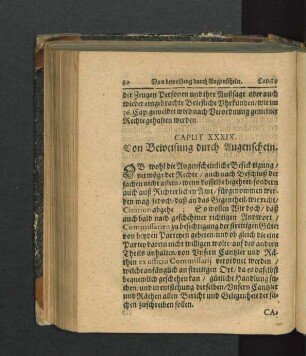 Caput XXXIX. Von Beweisung durch Augenschein.