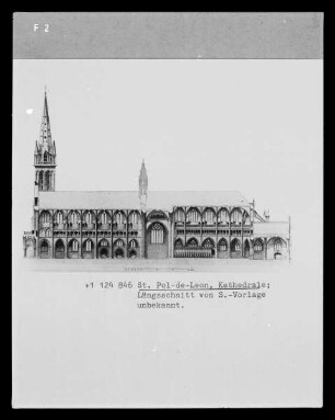 Die Kathedrale Saint-Paul-Aurélien in Saint-Pol-de-Léon: Längsschnitt