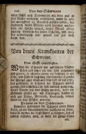 Von denen Kranckheiten der Schweine.