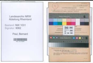 Entnazifizierung Bernard Paul , geb. 05.12.1887 (Wirtschaftsrat)