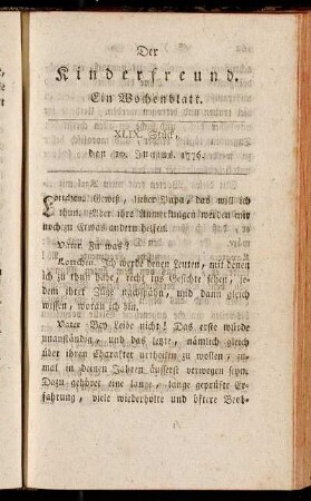 XLIX. Stück, den 10. Junius. 1776