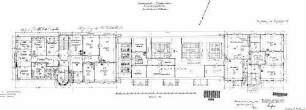 Freudenstadt Hbf: Empfangsgebäude Grundriß 1.Stock,Wasser-Gas-u.Stromltg.