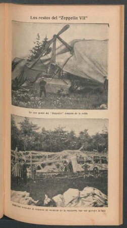 Los restos del "Zeppelin VII" - [Ilustración]