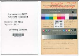 Entnazifizierung Wilhelm Luecking , geb. 19.01.1908 (Angestellter)