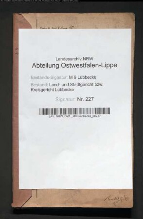Erblasser: Büscher, Charlotte Friederike, geb. Hagen:
