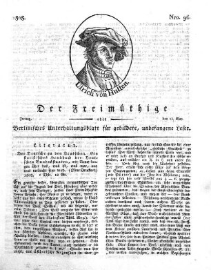 Nro. 96, Freitag, den 13. May 1808