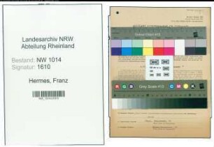 Entnazifizierung Franz Hermes , geb. 23.02.1905 (Schmied)