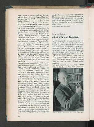 Albert Mähl zum Gedenken