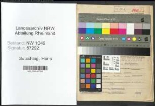 Entnazifizierung Hans Gutschlag , geb. 11.09.1901 (Kaufmaennischer Angestellter)