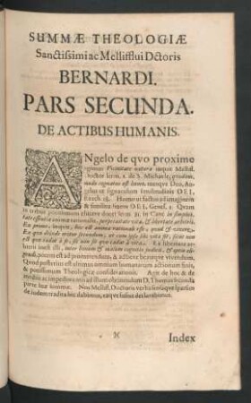 Pars Secunda. De Actibus Humanis.