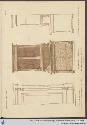 Blatt 100. Wohnzimmer-Mobiliar (Vergl. Bl. 89).