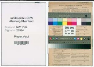 Entnazifizierung Paul Pieper , geb. 01.04.1901 (Kaufm.Angestellter)