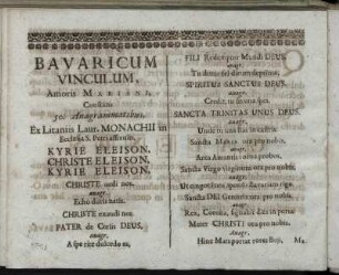 Bavaricum Vinculum [...]