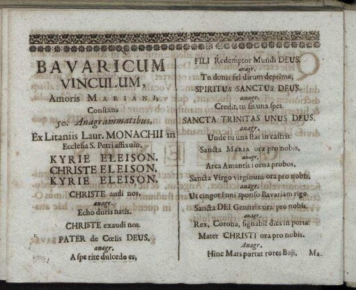 Bavaricum Vinculum [...]