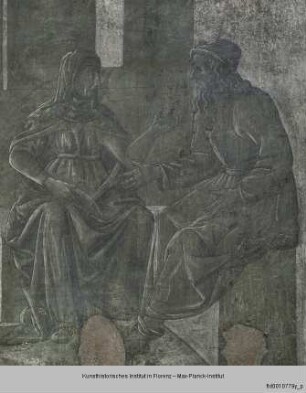 Ausgestaltung der Altana des Palazzo Rucellai : Geschichte von Joseph : Joseph erzählt seine Träume seinen Brüdern, Eltern und seiner Frau