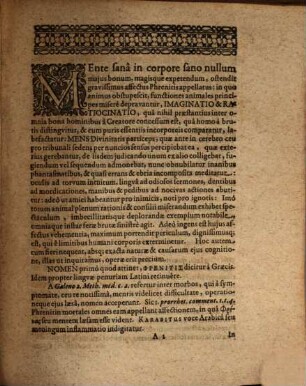 Methodi cognoscendi, & curandi adfectus particulares capitis ... dissertatio secunda de phrenitide