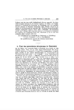 Über das gewerbliche Schulwesen in Östereich