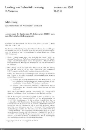 Rahmenplan nach Hochschulbauförderungsgesetz