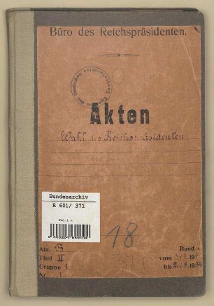 Friedrich Ebert und Erste Amtszeit Paul von Hindenburg: Bd. 3